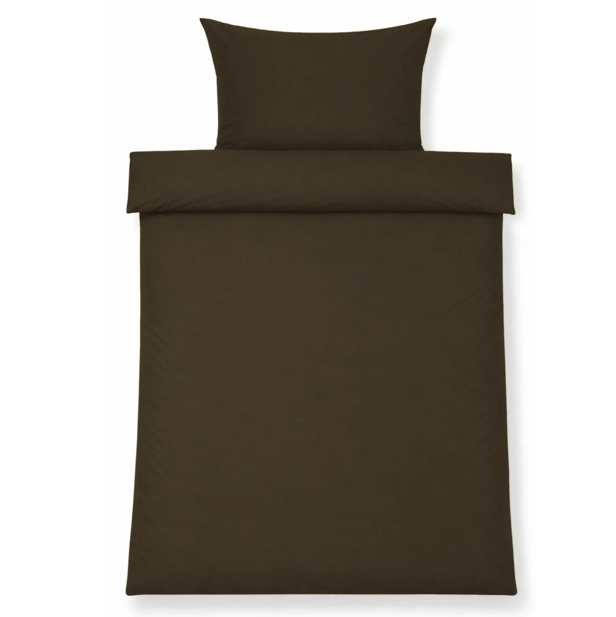 Dobbelt sengetøj 200x220 cm - Stonewashed - Firm dark brown