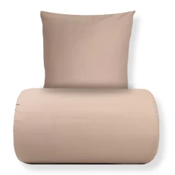 Dobbelt sengetøj 200x220 cm - Stonewashed - Firm brown