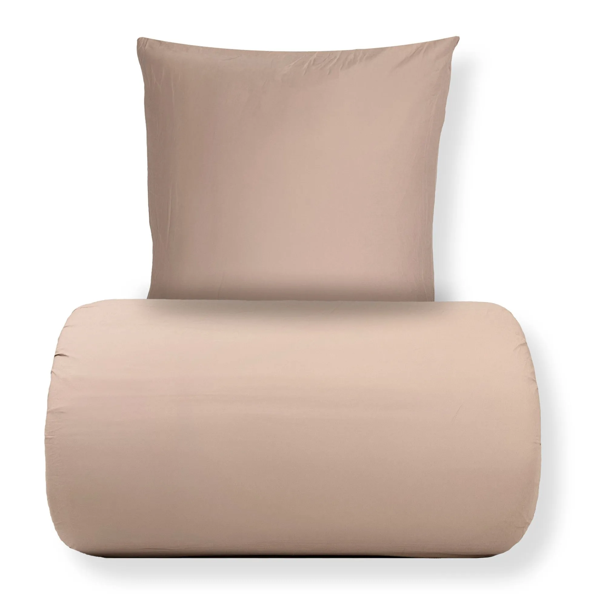 Dobbelt sengetøj 200x220 cm - Stonewashed - Firm brown