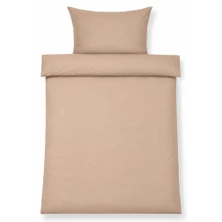 Dobbelt sengetøj 200x220 cm - Stonewashed - Firm brown