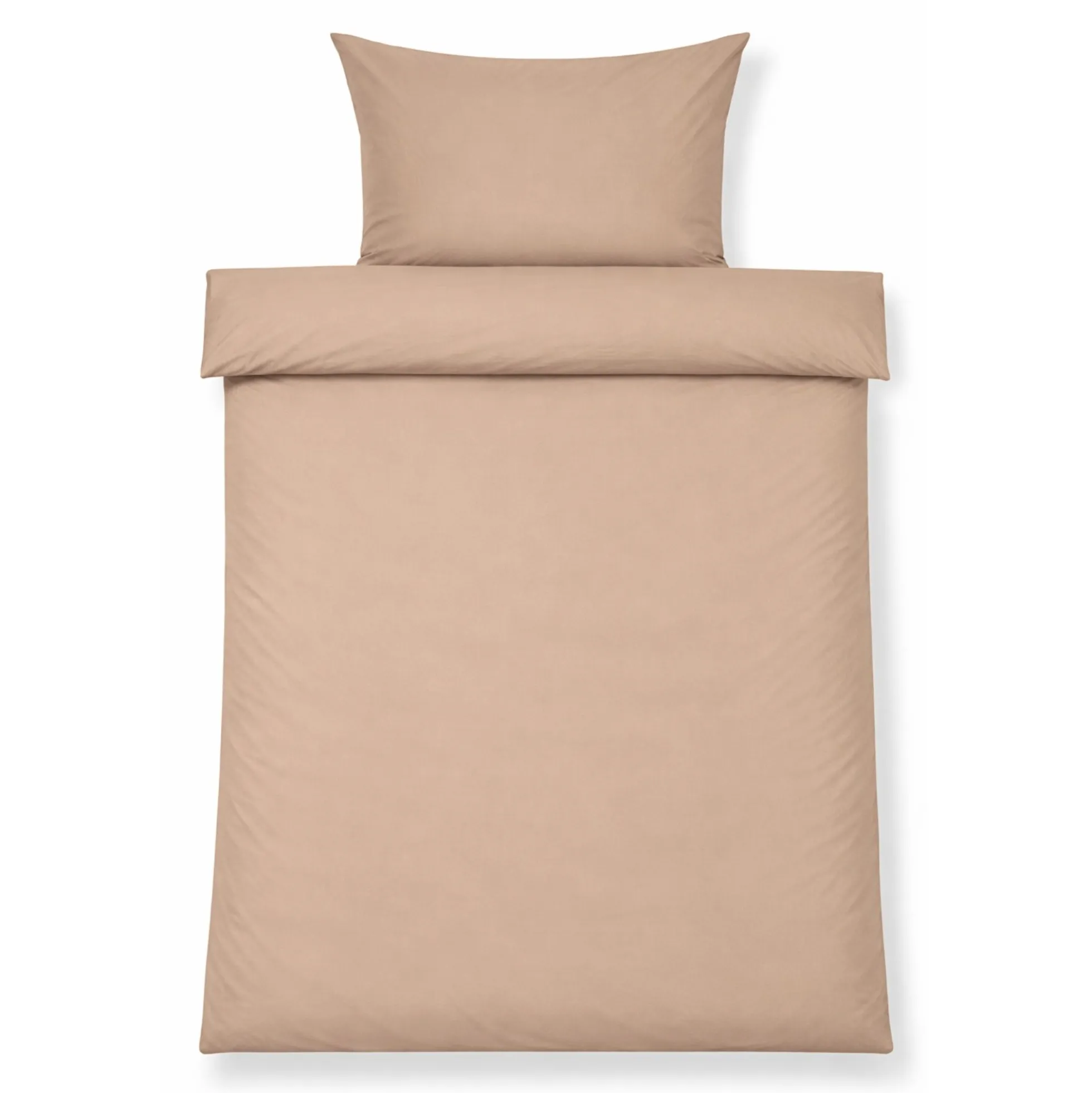 Dobbelt sengetøj 200x220 cm - Stonewashed - Firm brown