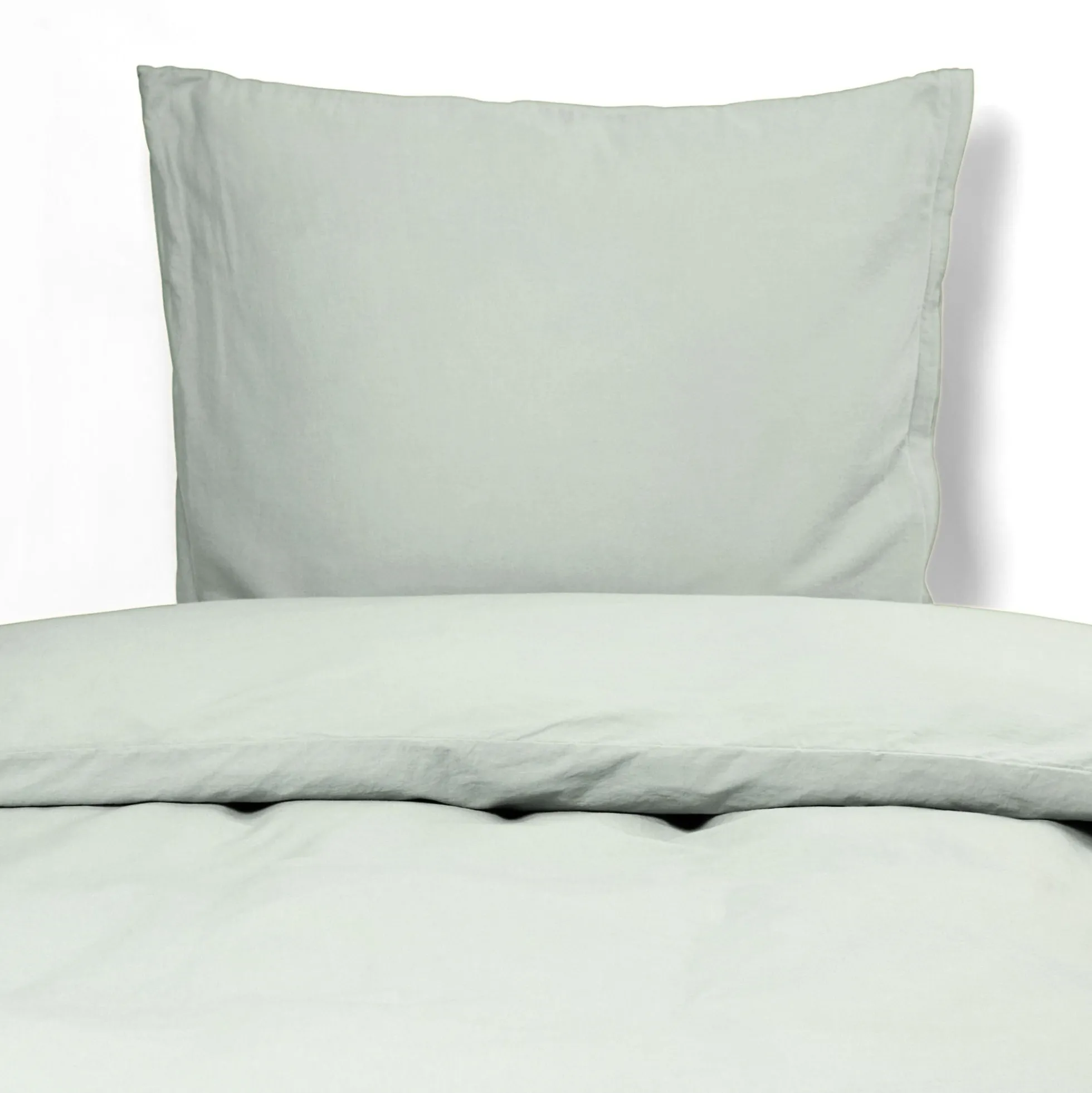 Dobbelt sengetøj 200x200 cm - Stonewashed - Firm olive