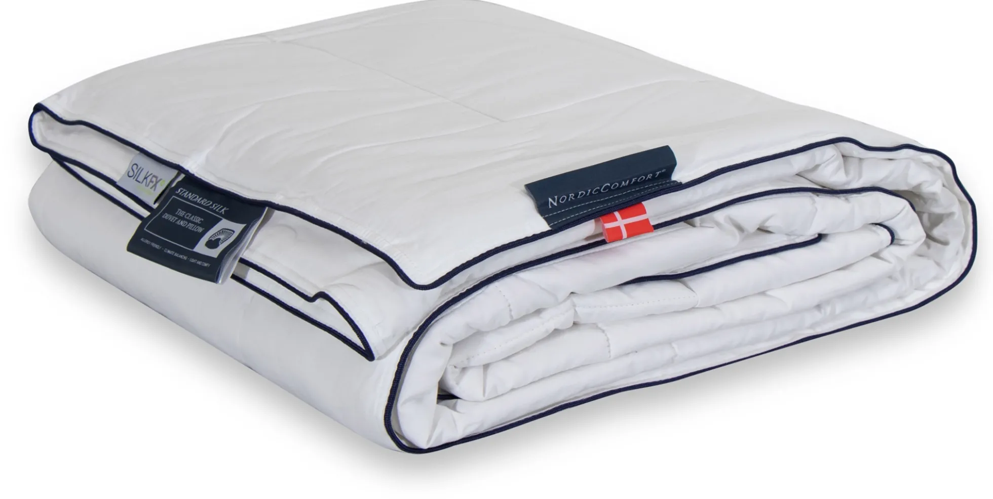 Dobbelt silkedyne helårsdyne - 100% mulberry silke - 200x220 cm - Nordic Comfort silke dyne