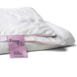 Dobbelt silkedyne - Helårsdyne i 100% mulberry silke og bambus - 200x220 cm - Nature By Borg dyne
