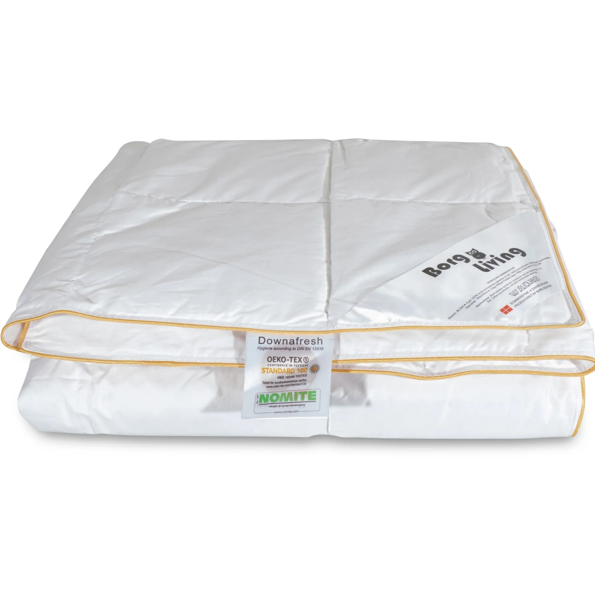 Dobbelt sommerdyne - 200x220 cm - 100% gåsedun - Borg Living let sommerdyne