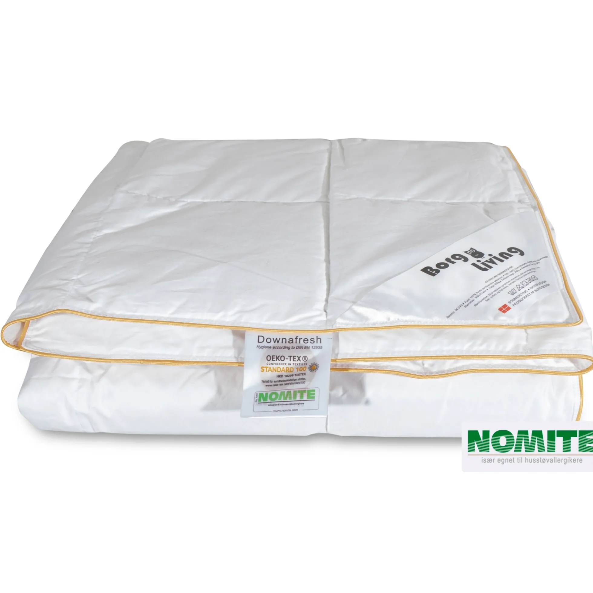 Dobbelt sommerdyne - 200x220 cm - 100% gåsedun - Borg Living let sommerdyne
