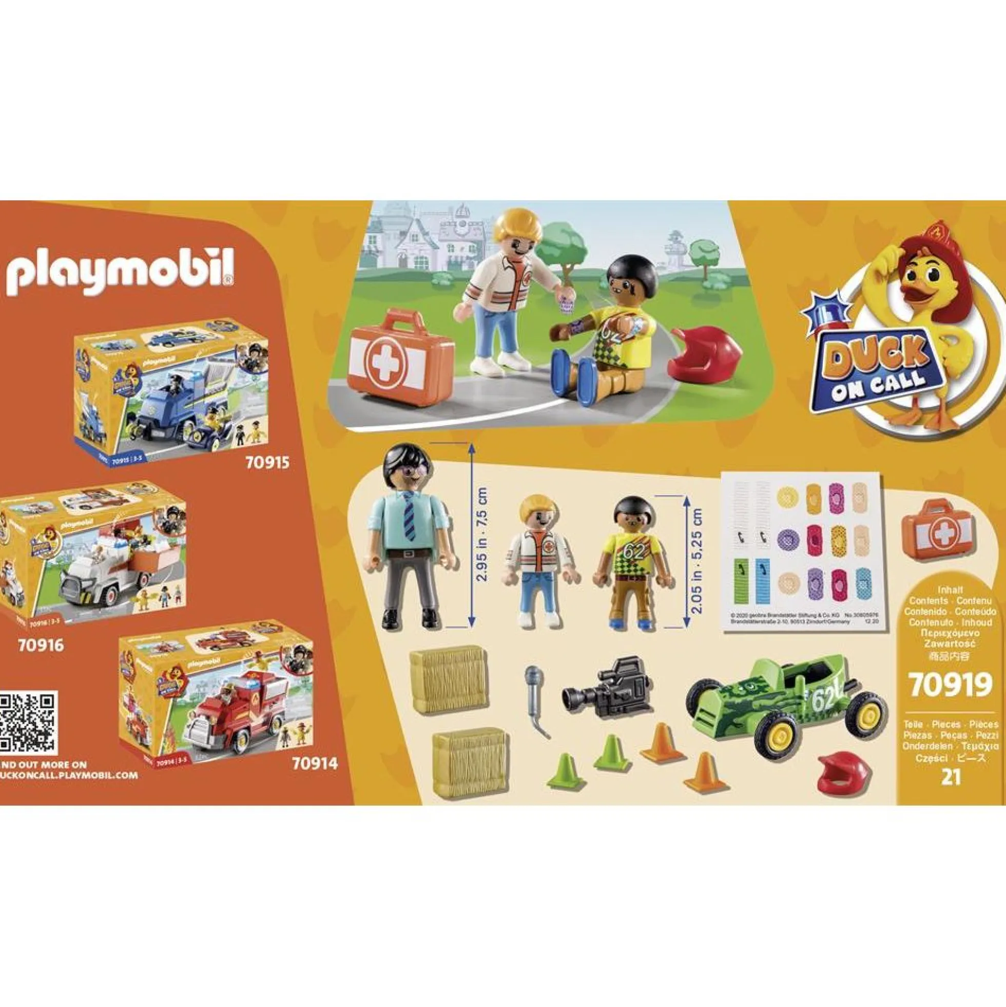 D*O*C* - Ambulanceaktion. Hjælp racerkøreren! - PL70919 - PLAYMOBIL Duck On Call