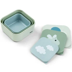Done By Deer snack boks sæt 3 stk. - Happy Clouds - Grøn