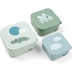 Done By Deer snack boks sæt 3 stk. - Happy Clouds - Grøn