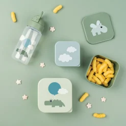 Done By Deer snack boks sæt 3 stk. - Happy Clouds - Grøn
