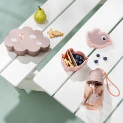 Done By Deer sæt - Madkasse, snackboks og drikkedunk - Playground - Pudder