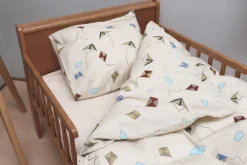 Dragefly sengetøj - 100% bomuld - Junior sengetøj 100x140 cm - Beige med dragefly