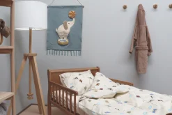 Dragefly sengetøj - 100% bomuld - Junior sengetøj 100x140 cm - Beige med dragefly