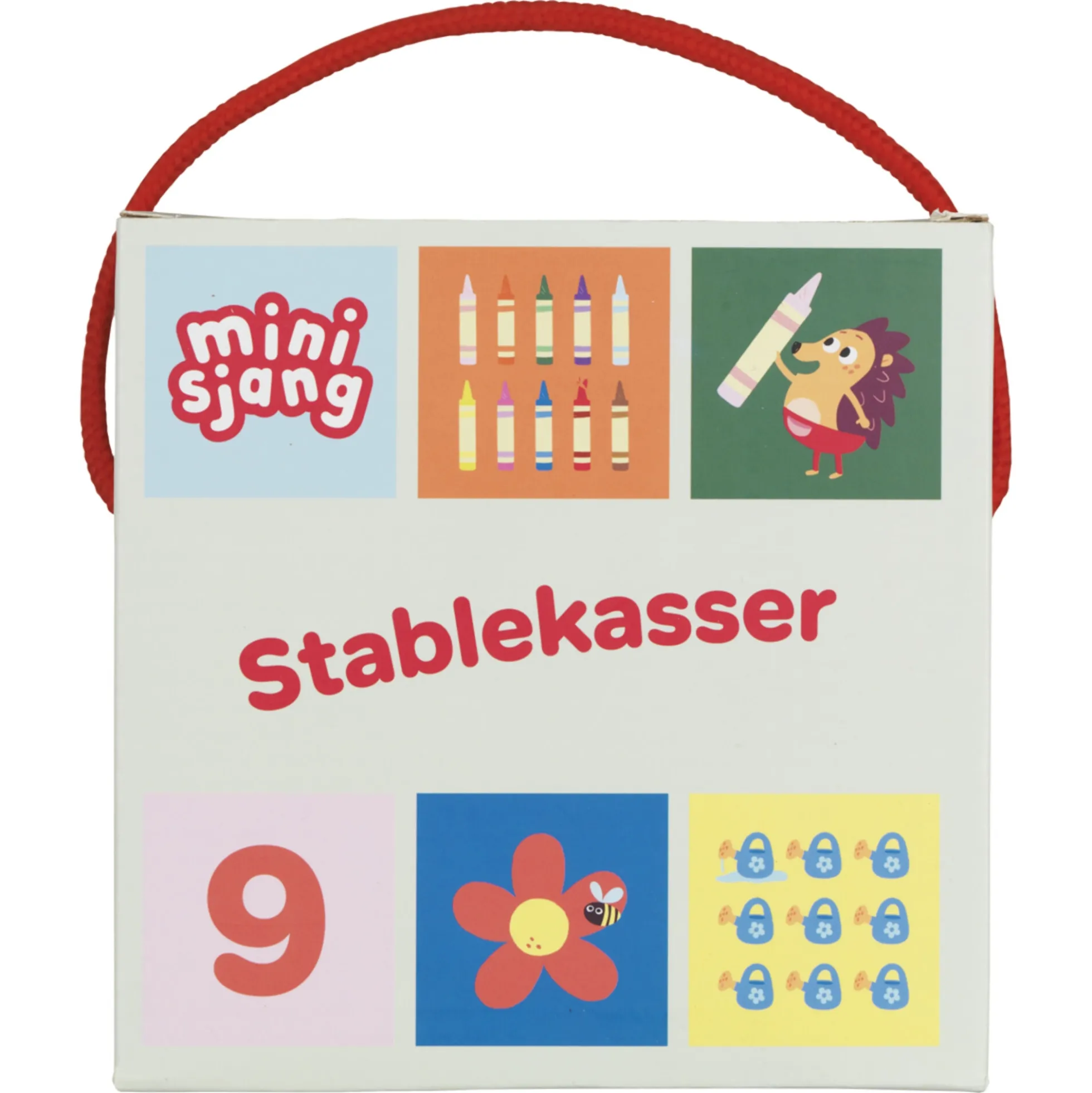 DR Børste stabeltårn med 10 farverige kasser