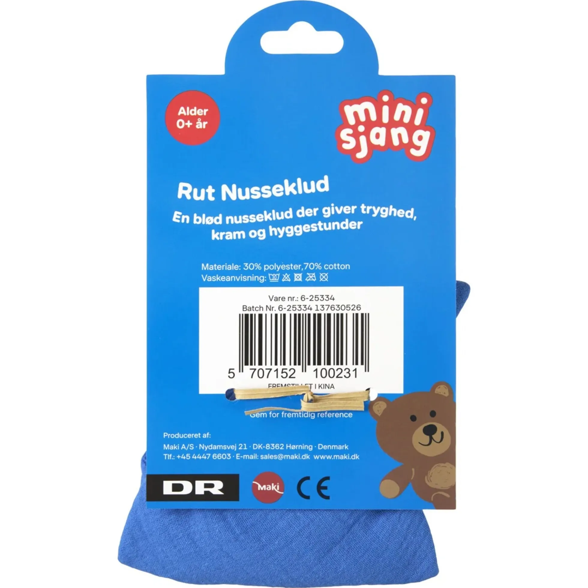 DR Minisjang Rut nusseklud til baby - 22x21 cm