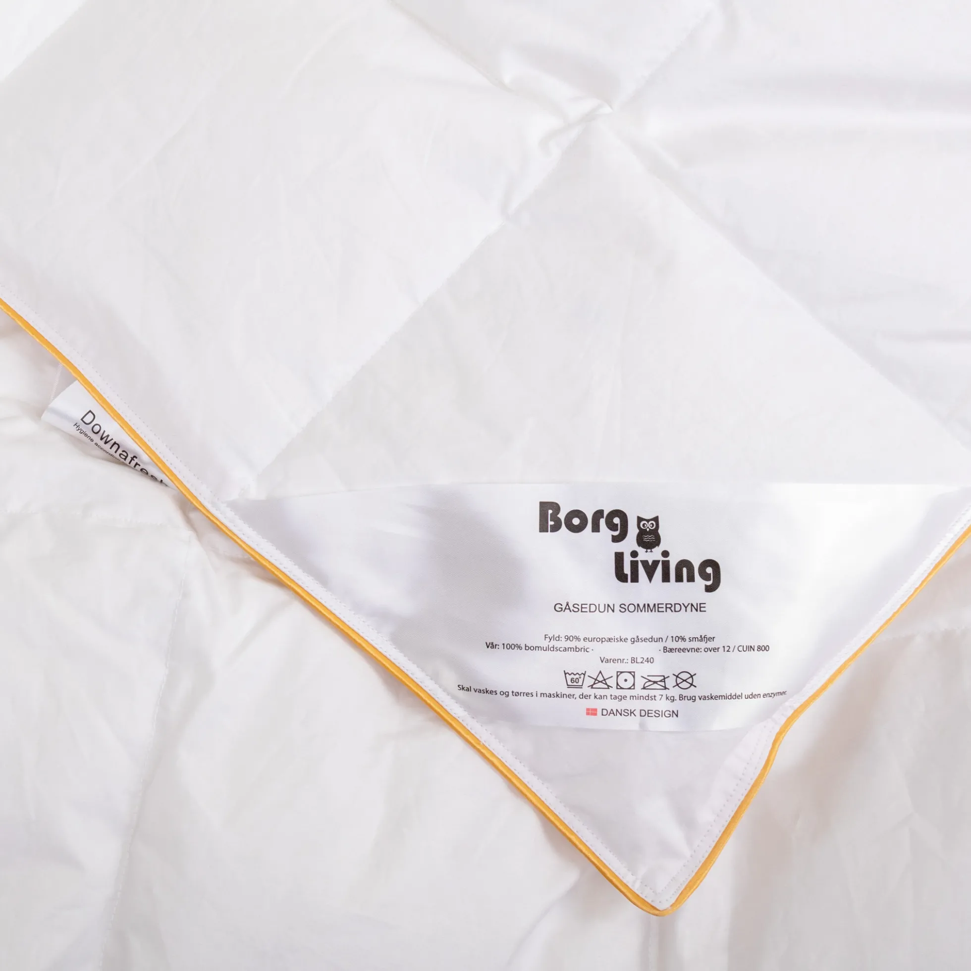 Dyne pude sæt med gåsedun - Sommerdyne - 200x220 cm + 2x 60x63 cm
