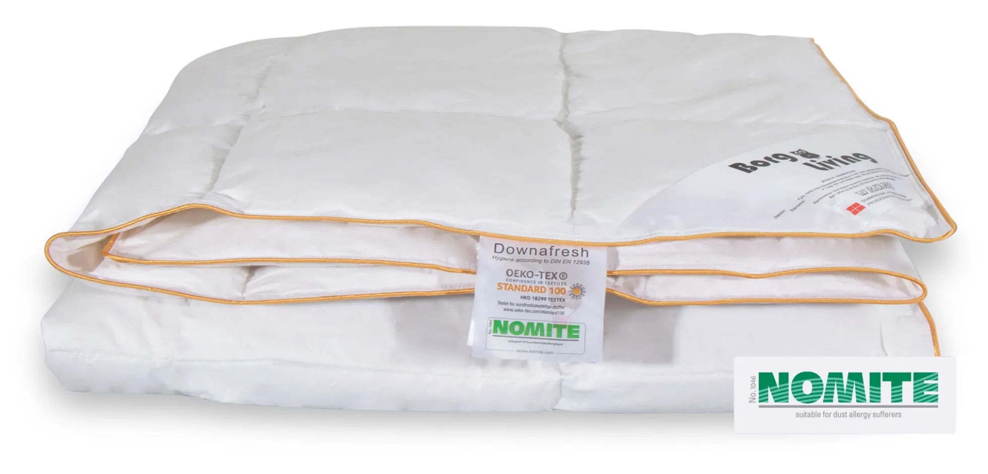 Dyne pude sæt - Moskusdun sommerdyne - Sommerdyne 200x200 cm + 2 puder på 60x63 cm - Borg Living