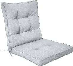 Eksklusiv havehyndepakke til havestol 4 stk. - Ekstra bløde 7 cm tykke luksus hynder - Moderne button design grå stolehynder - UV beskyttet Nordstrand Home hynder