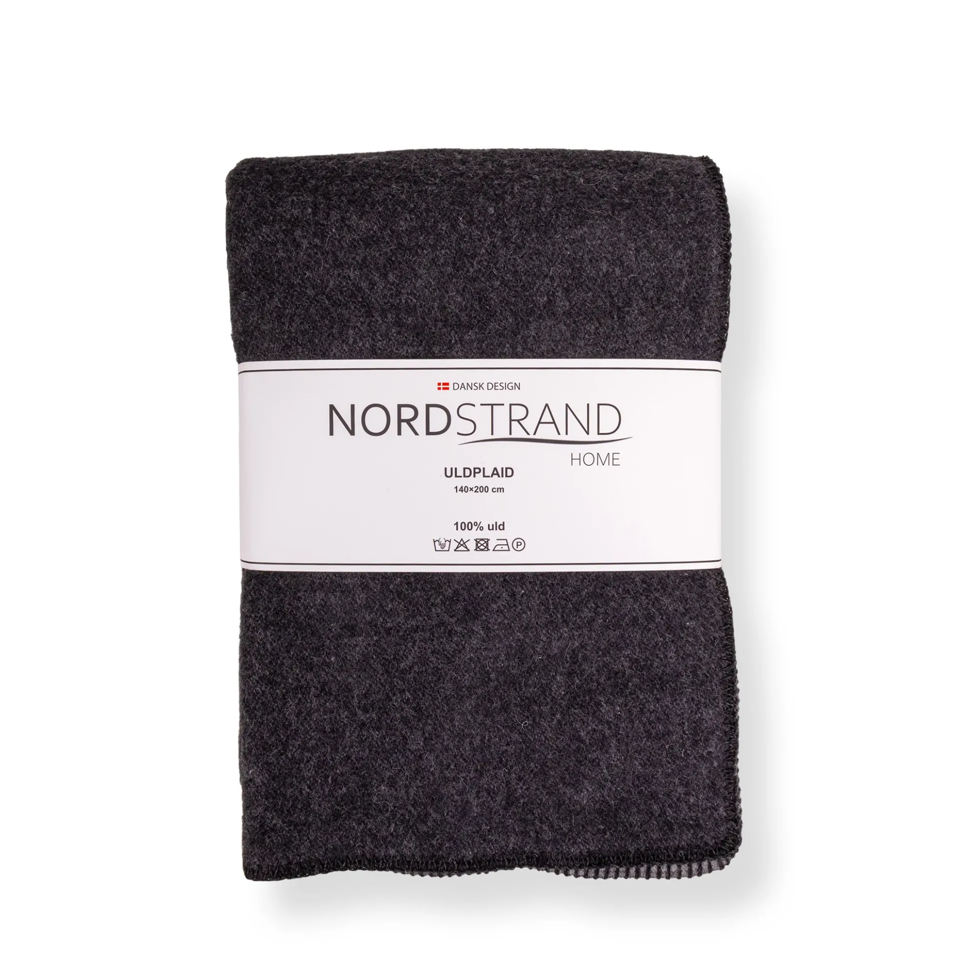 Eksklusiv uldplaid - 100% Uld - 140x200 cm - Ekstra kraftig kvalitet - Oslo Grå
