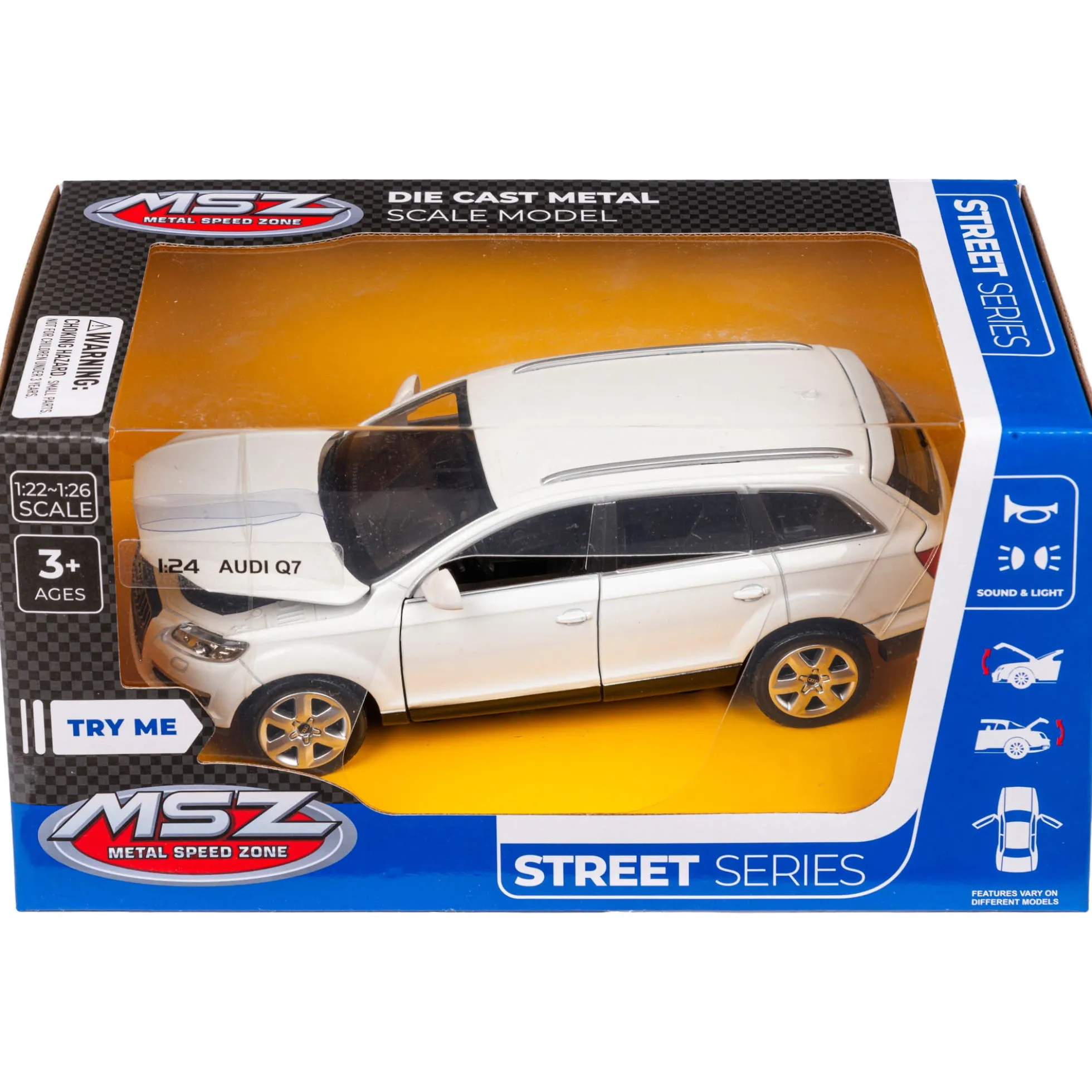 Elektrisk legetøjsbil - SUV - Hvid metal - MSZ