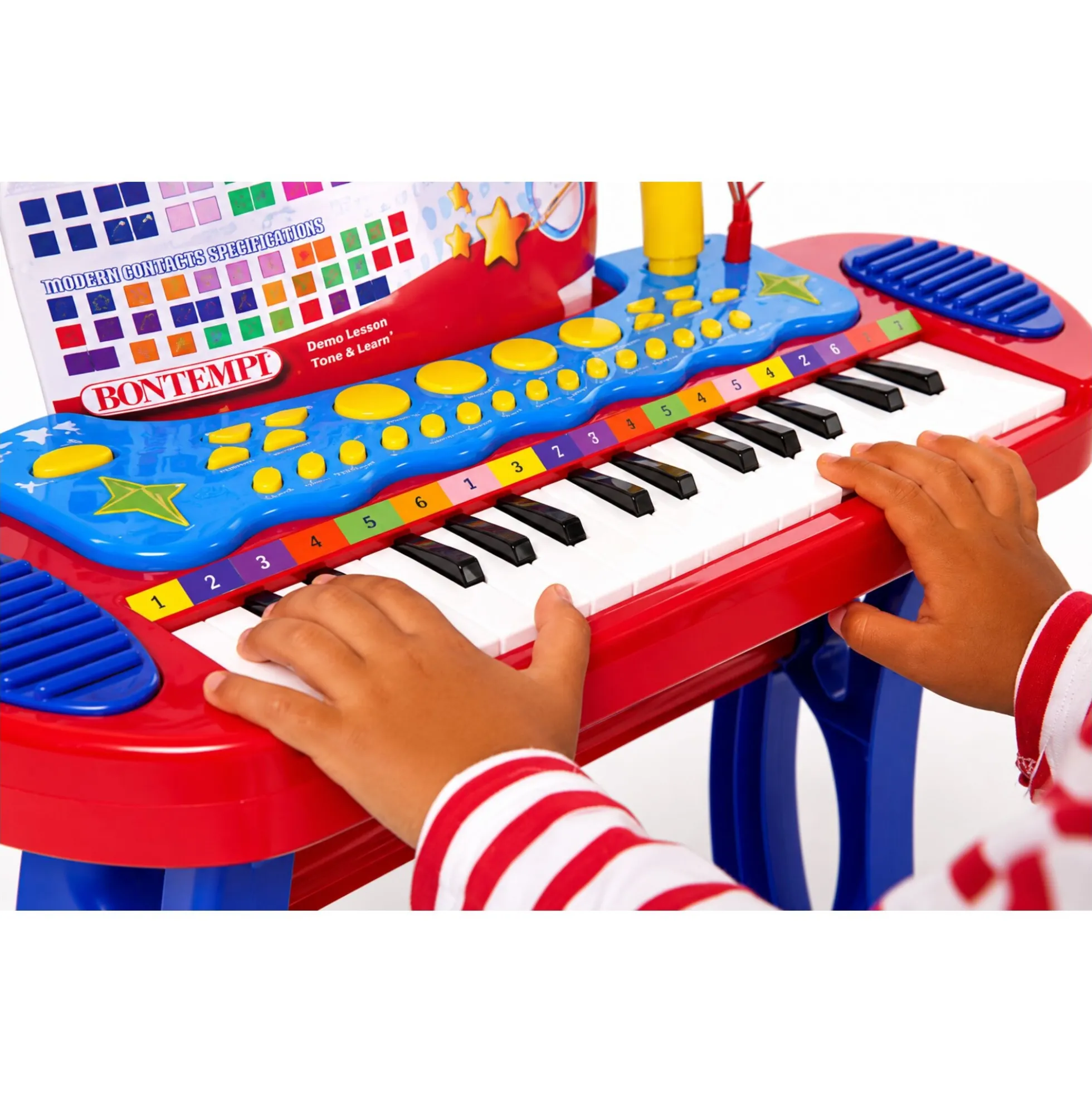 Elektronisk keyboard med 31 tangenter og mikrofon - Bontempi musiklegetøj