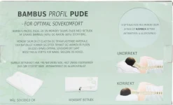 Ergonomisk bambus pude - Nakkepude i memory skum - Zen Sleep