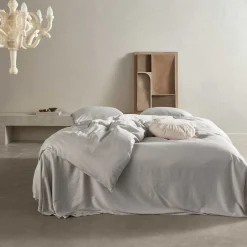 Essenza sengetøj - 140x220 cm - 100% bomuldssatin sengesæt - Minte Grey sengelinned