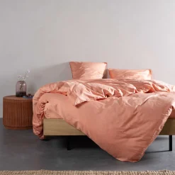 Essenza sengetøj - 140x220 cm - 100% bomuldssatin sengesæt - Minte Bright Terra sengelinned