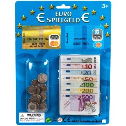 Euro legepenge med sedler og mønter - til legekasseapparat