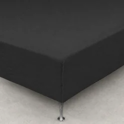 Faconlagen 140x200 cm - 100% blødt bomulds lagen - Sort boxlagen til madras by Nordstrand Home
