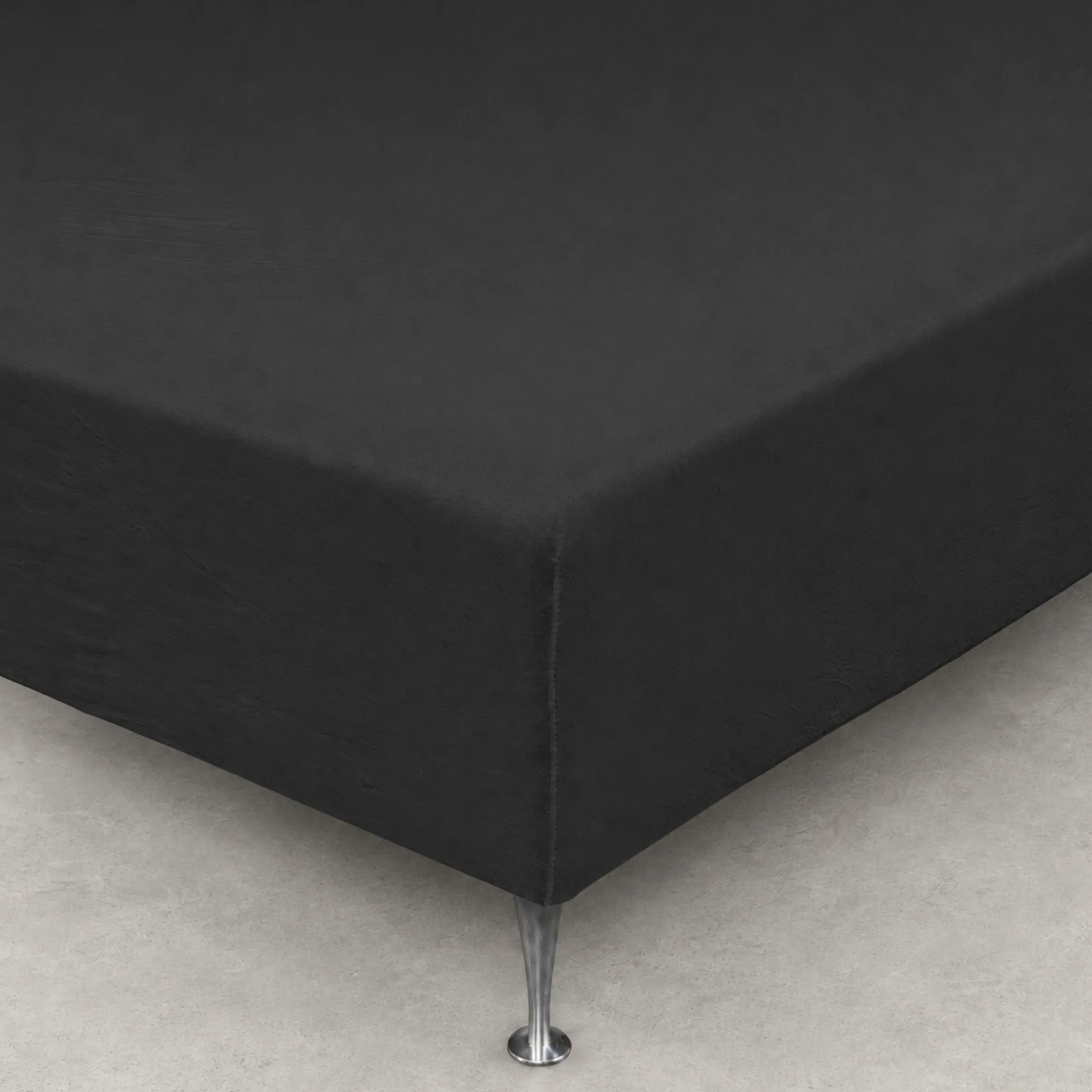 Faconlagen 140x200 cm - 100% blødt bomulds lagen - Sort boxlagen til madras by Nordstrand Home