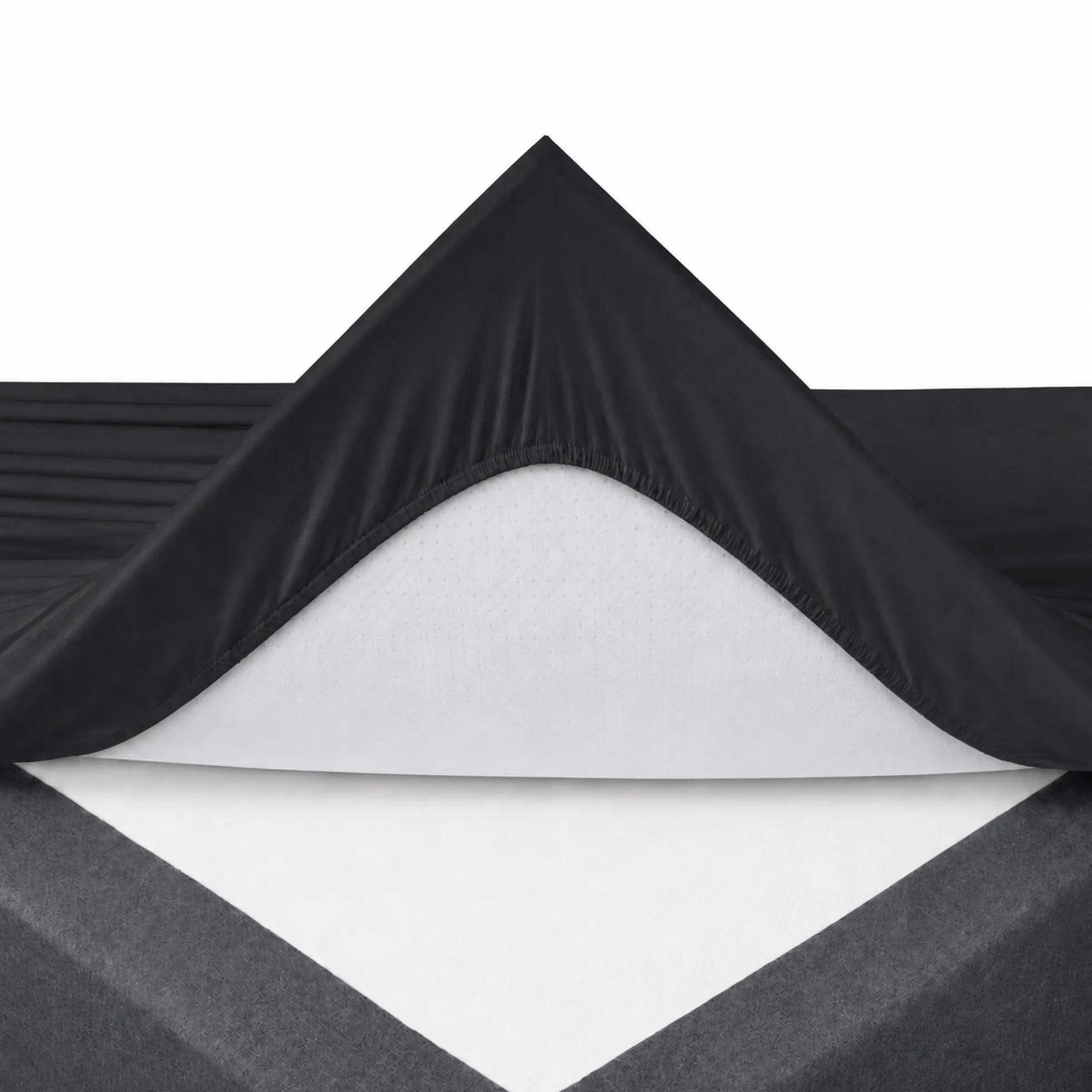 Faconlagen 140x200 cm - 100% blødt bomulds lagen - Sort boxlagen til madras by Nordstrand Home