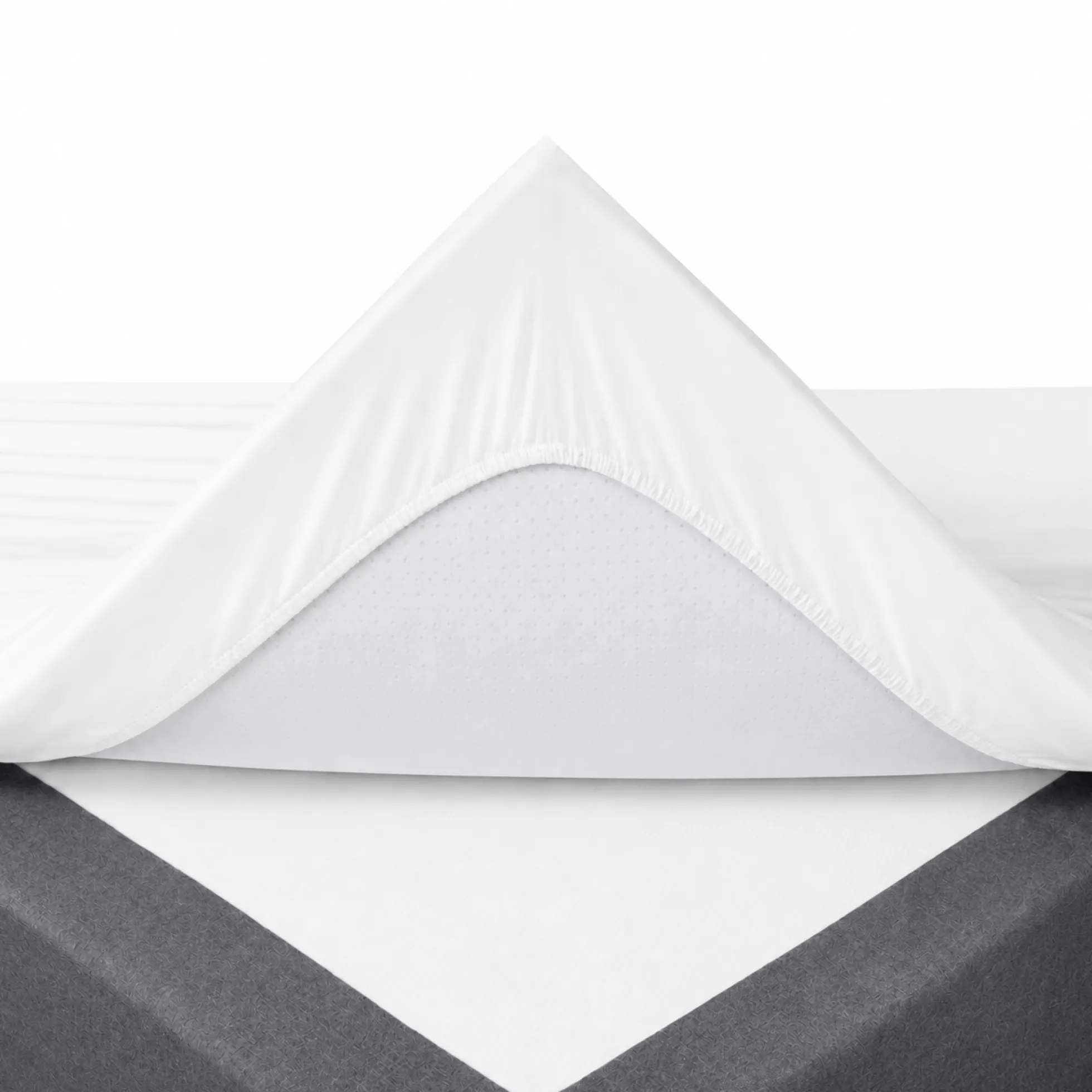 Faconlagen 140x200 cm - 100% blødt bomulds lagen - Hvidt boxlagen til madras by Nordstrand Home