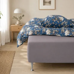 Faconlagen 140x200 cm - 100% blødt bomulds lagen - Antracit gråt boxlagen til madras by Nordstrand Home