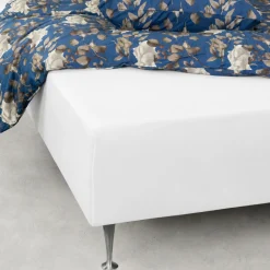 Faconlagen 180x200 cm - 100% blødt bomulds lagen - Hvidt boxlagen til madras by Nordstrand Home
