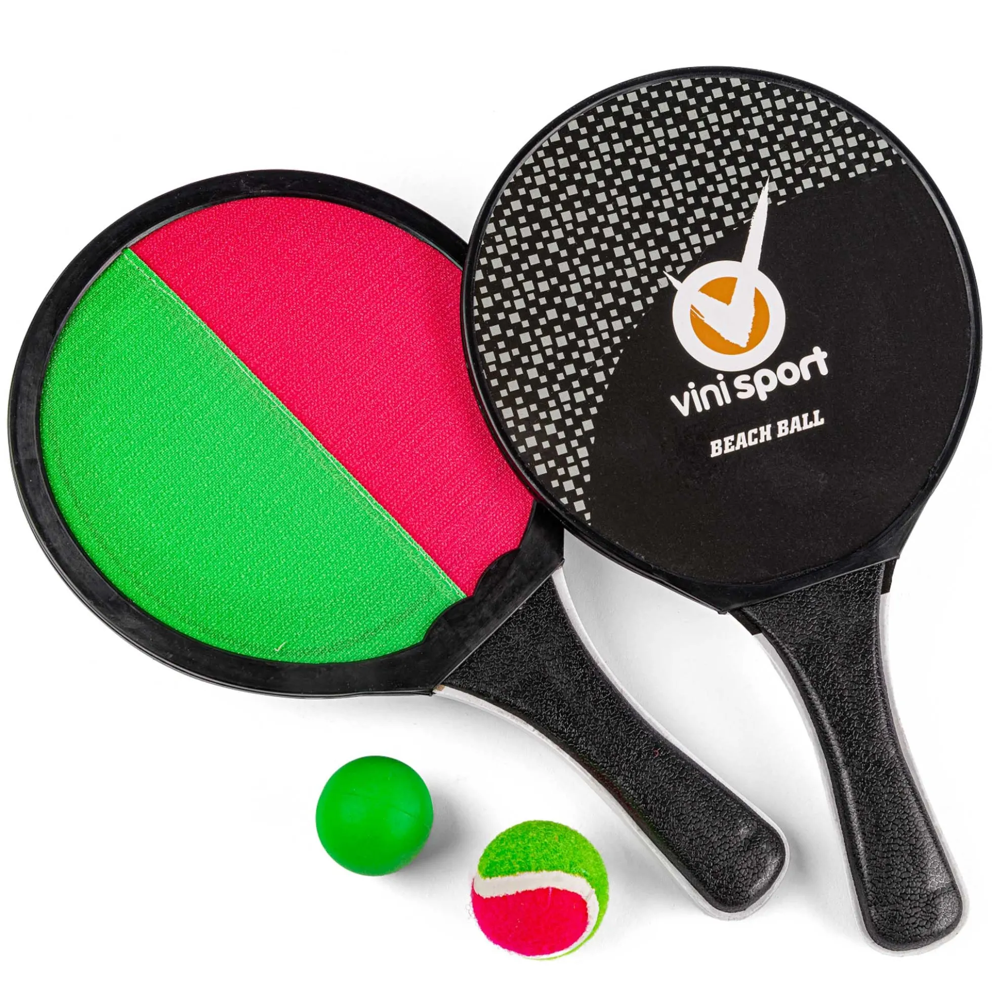 Fang-/strandtennis -2-i-1 spil - 2 bat og bolde