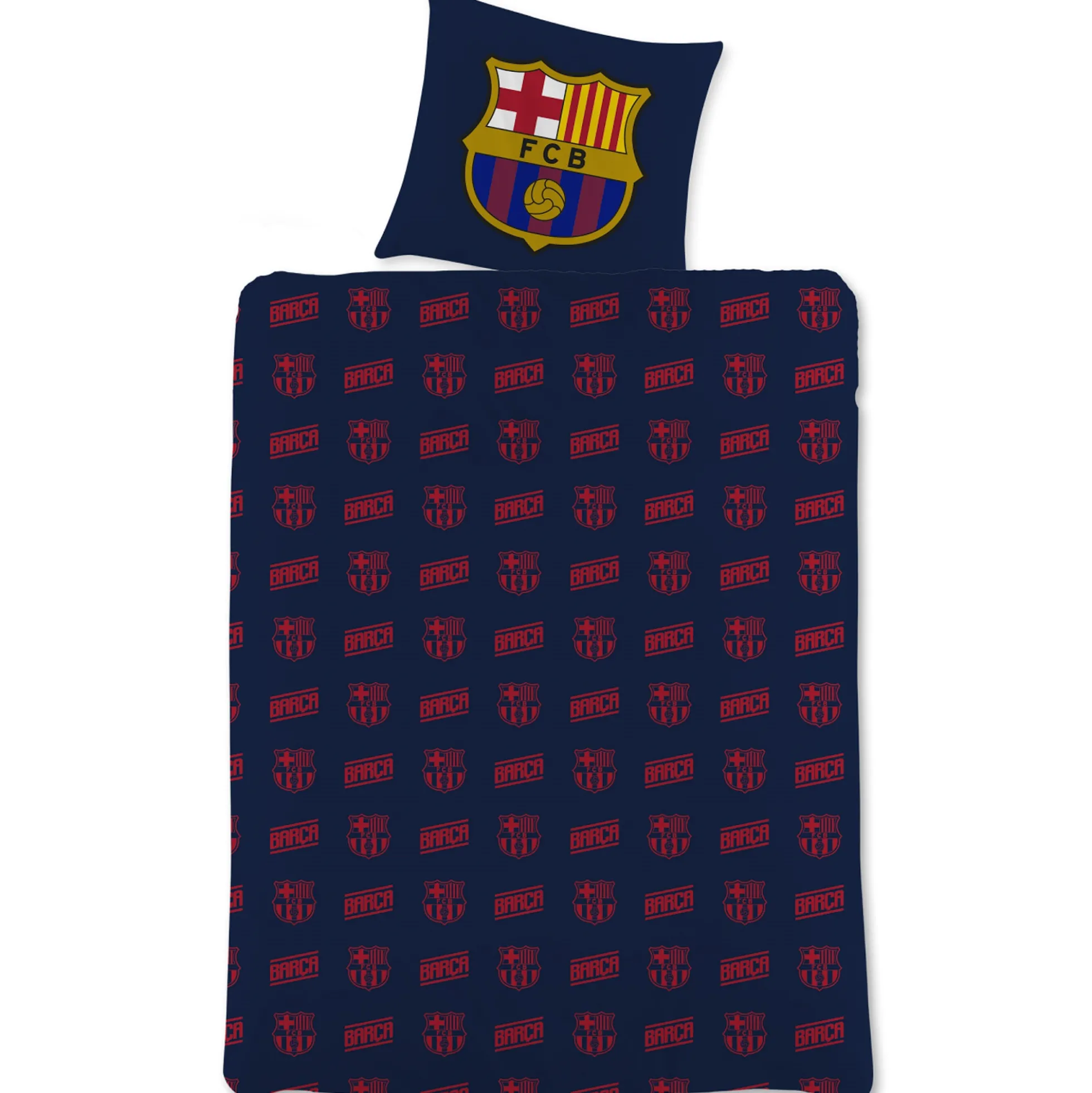 FC Barcelona sengetøj - 100% bomuld - Børnesengetøj 140x200 cm - Fodbold sengetøj