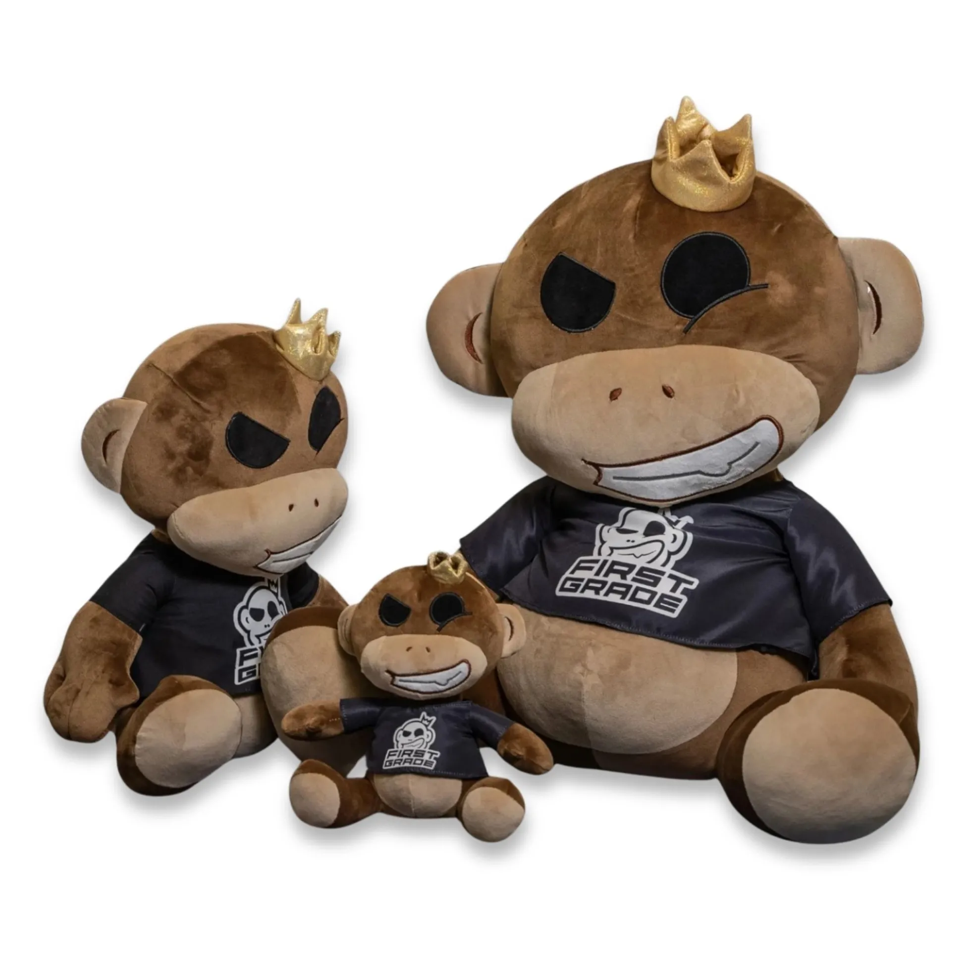 First Grade Monkey bamse - Squish Heads - 40 cm