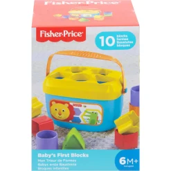 Fisher-Price Baby's First Blocks puttekasse med 10 klodser