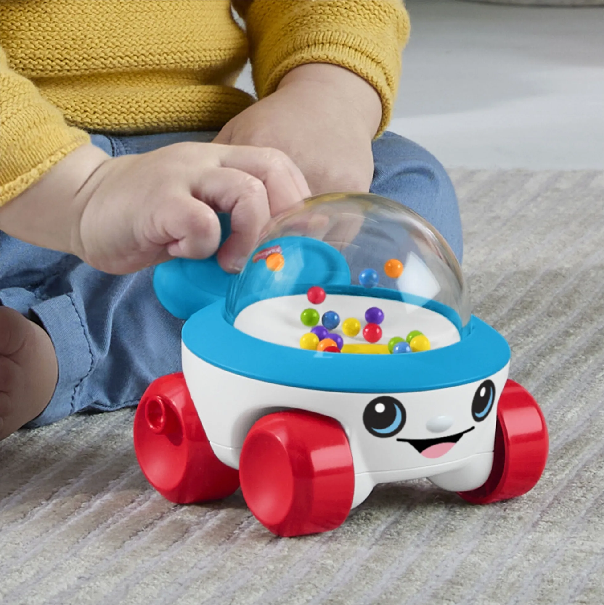 Fisher-Price Corn Popper skubbelegetøj med poppebolde - fra 6 mdr