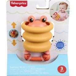 Fisher-Price 2-i-1 havdyrsrangle i silikone - Krabbe - 14,5 cm