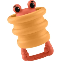 Fisher-Price 2-i-1 havdyrsrangle i silikone - Krabbe - 14,5 cm