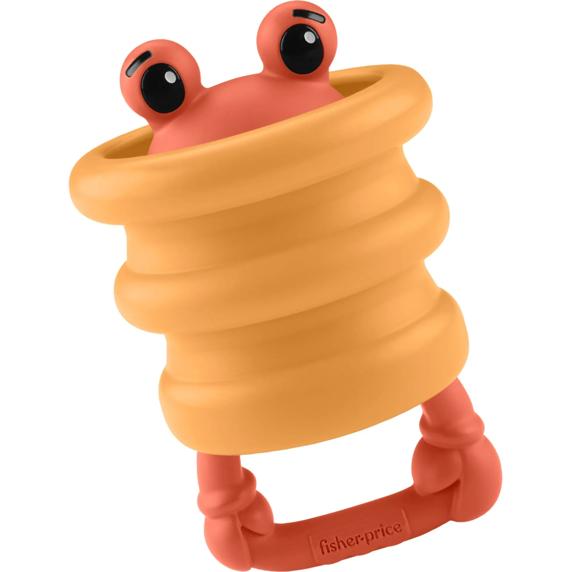 Fisher-Price 2-i-1 havdyrsrangle i silikone - Krabbe - 14,5 cm