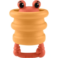 Fisher-Price 2-i-1 havdyrsrangle i silikone - Krabbe - 14,5 cm
