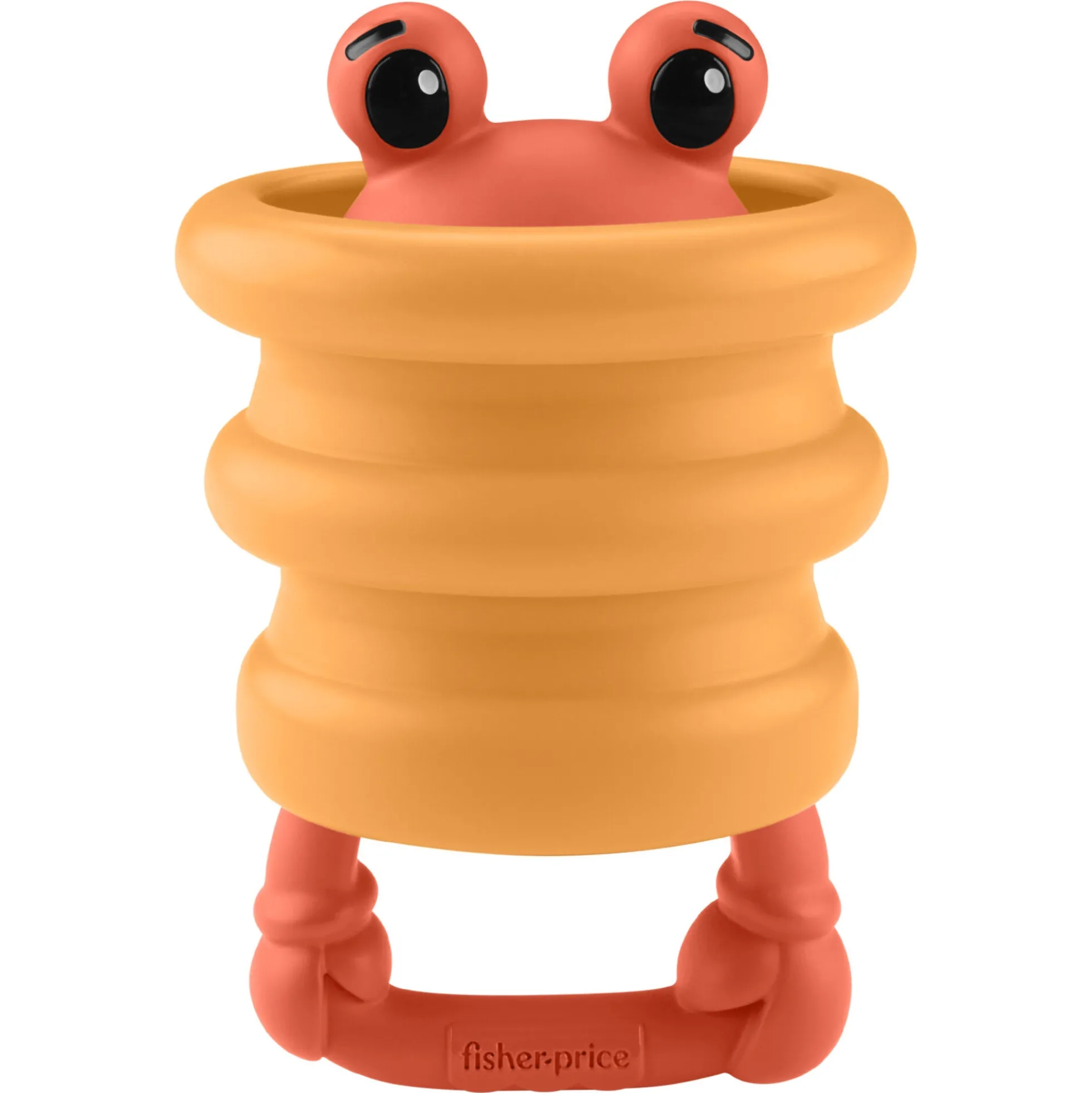 Fisher-Price 2-i-1 havdyrsrangle i silikone - Krabbe - 14,5 cm