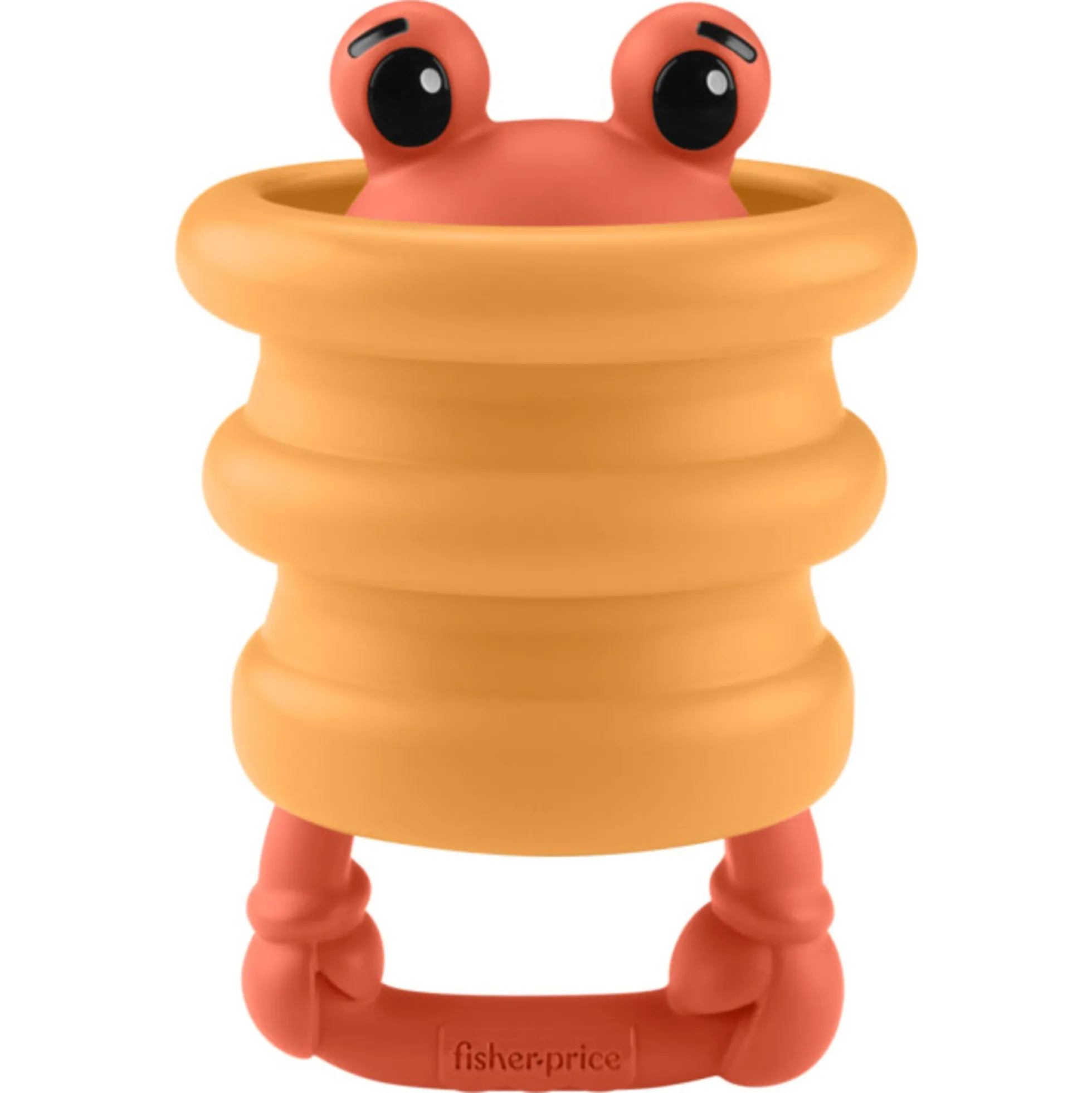 Fisher-Price 2-i-1 havdyrsrangle i silikone - Krabbe - 14,5 cm