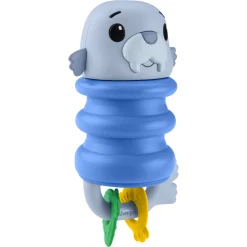 Fisher-Price 2-i-1 havdyrsrangle i silikone - Hvalros - 14,5 cm