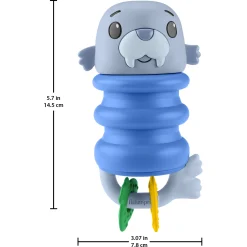 Fisher-Price 2-i-1 havdyrsrangle i silikone - Hvalros - 14,5 cm