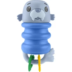 Fisher-Price 2-i-1 havdyrsrangle i silikone - Hvalros - 14,5 cm