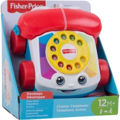 Fisher-Price klassisk snakketelefon med træksnor - 20 cm